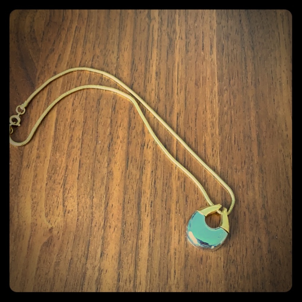 Vintage 1970’s gold tone and silver necklace